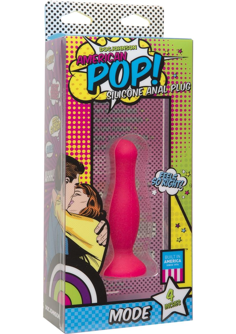 American Pop Mode Silicone Anal Plug Pink 4 Inch