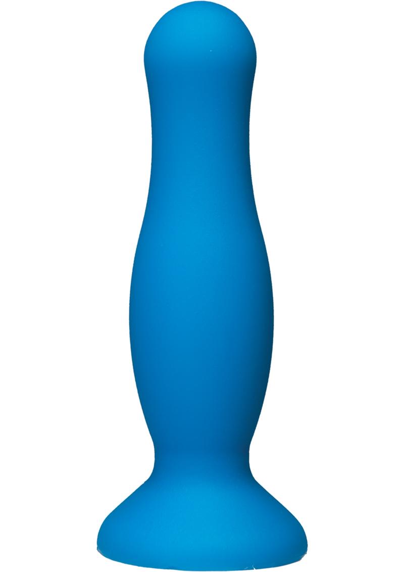 American Pop Mode Silicone Anal Plug Blue 4 Inch