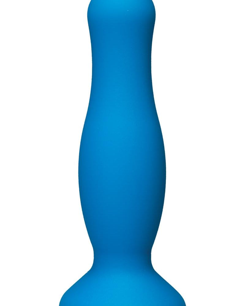 Plug anal de silicona American Pop Mode de 4 pulgadas en color azul