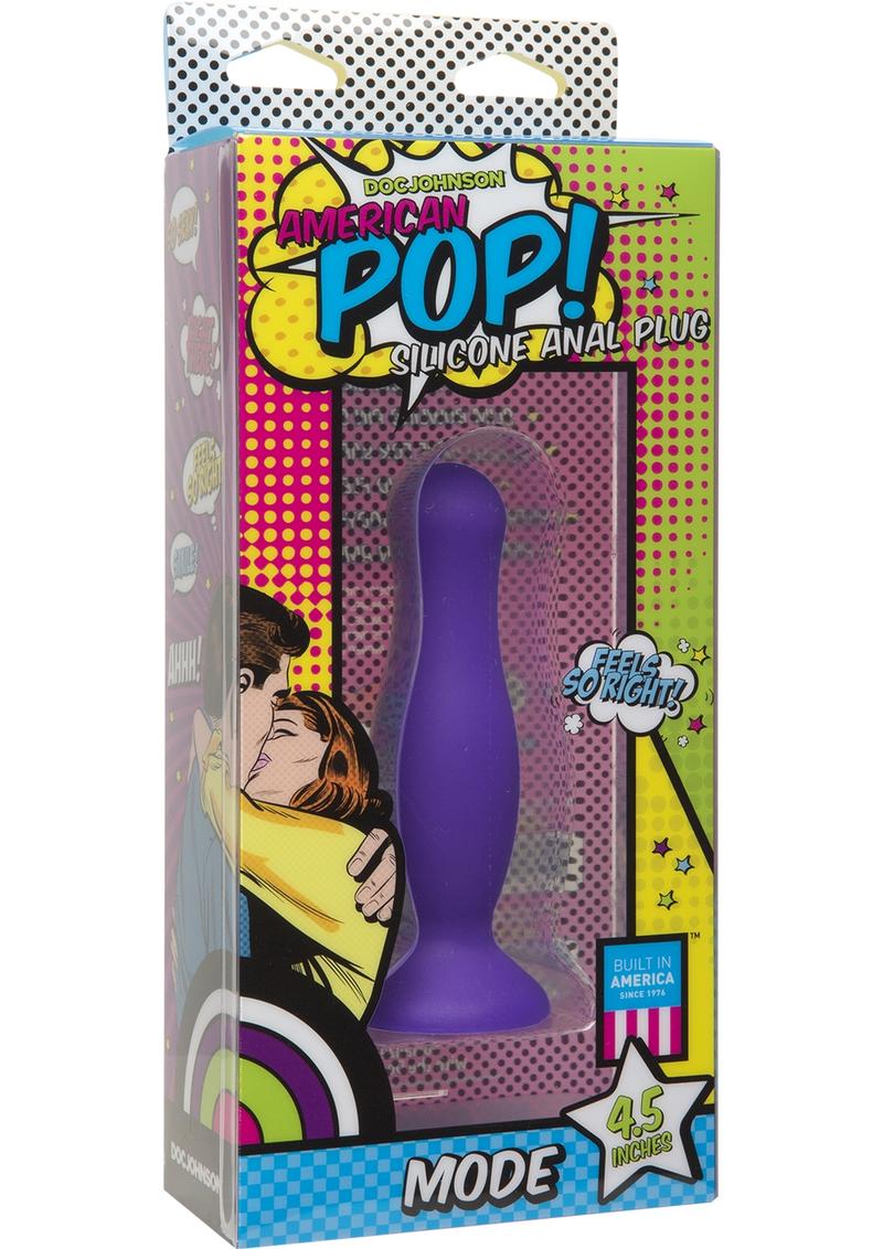 American Pop Mode Silicone Anal Plug Purple 4.5 Inch