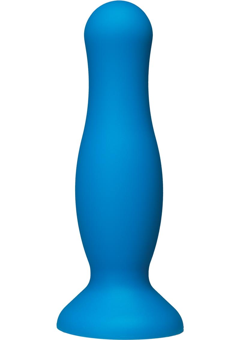 American Pop Mode Silicone Anal Plug Blue 4.5 Inch