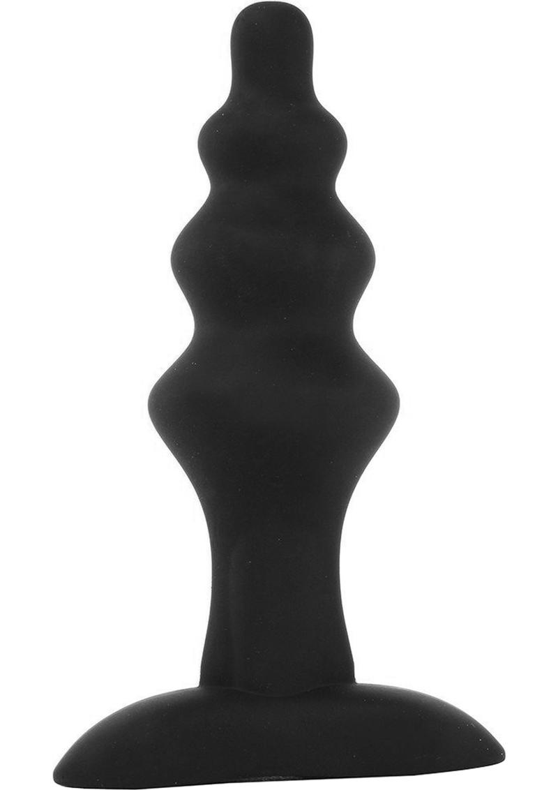 Falcon The Ring Series Rippler Silicone Anal Plug Black 5 Inch