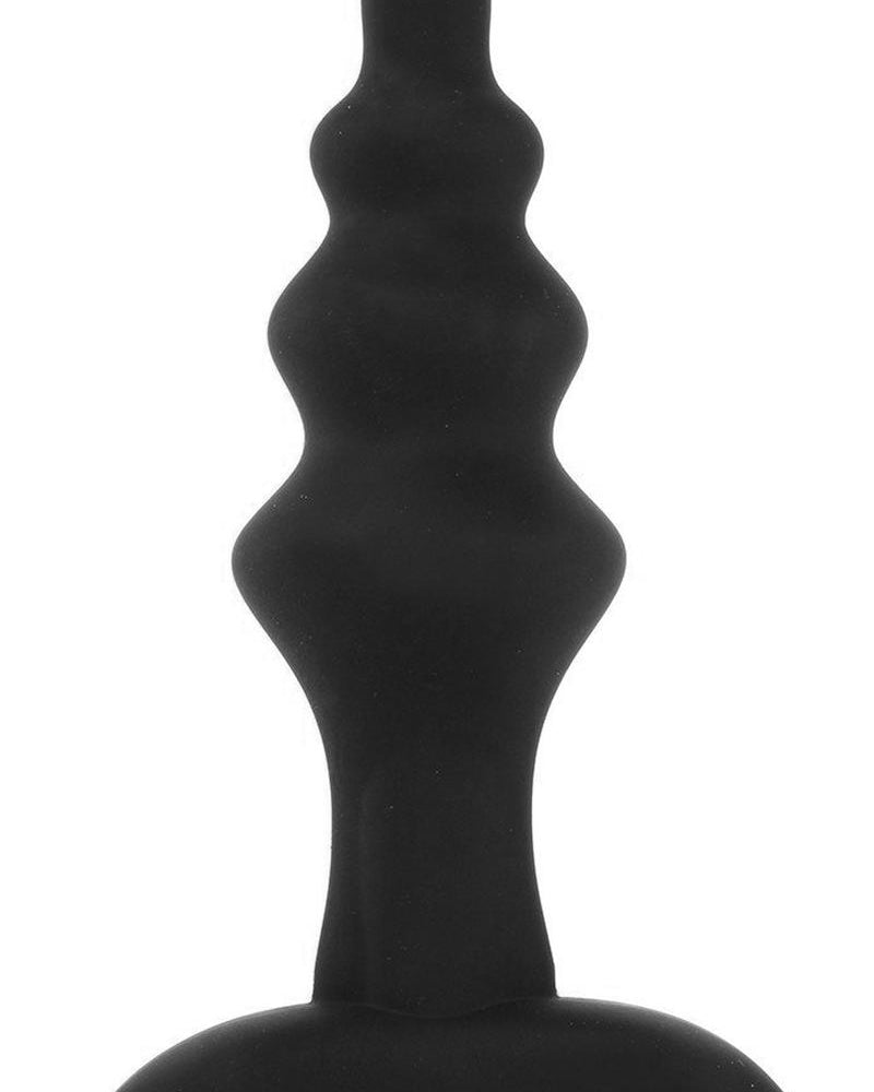 Falcon The Ring Series Rippler Silicone Anal Plug Black 5 Inch