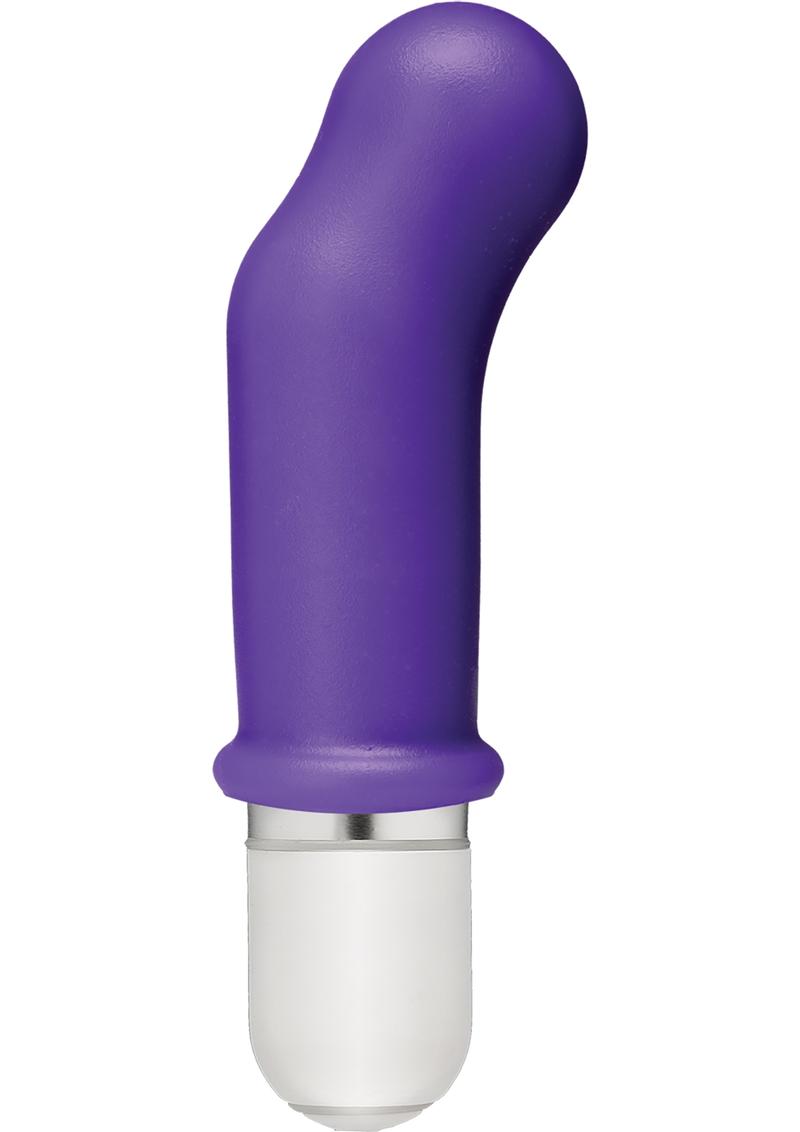 Vibrador de silicona American Pop Pow de 10 funciones con funda, resistente al agua, morado, 3,5 pulgadas