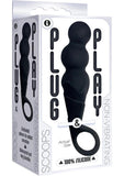 Plug and Play Scoops Silicone Butt Plug Waterproof Black