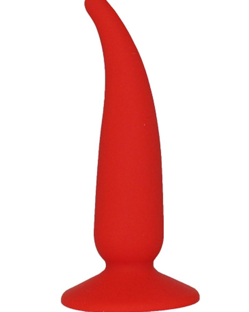 Plug and Play Chili Silicone Butt Plug Waterproof Red