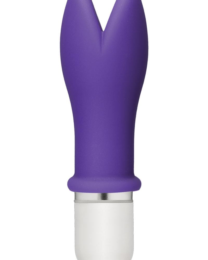 American Pop Whaam 10 Function Silicone Vibrator With Sleeve Waterproof Purple 3.5 Inch