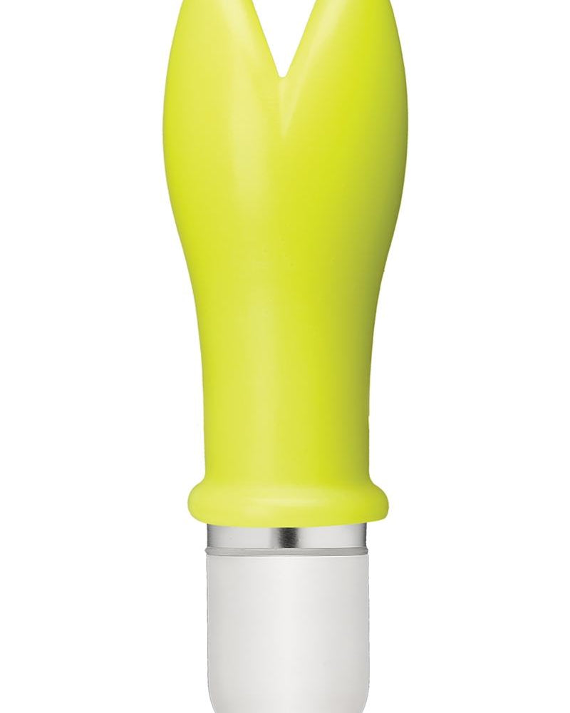 American Pop Whaam 10 Function Silicone Vibrator With Sleeve Waterproof Yellow 3.5 Inch