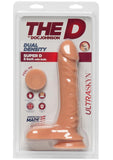 The D Super D Dual Density Ultraskin Realistic Dong With Balls Vanilla 7 Inch