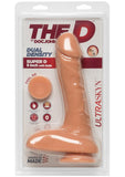 The D Super D Dual Density Ultraskin Realistic Dong With Balls Vanilla 9 Inch