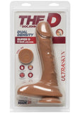 The D Super D Dual Density Ultraskin Realistic Dong With Balls Caramel 9 Inch