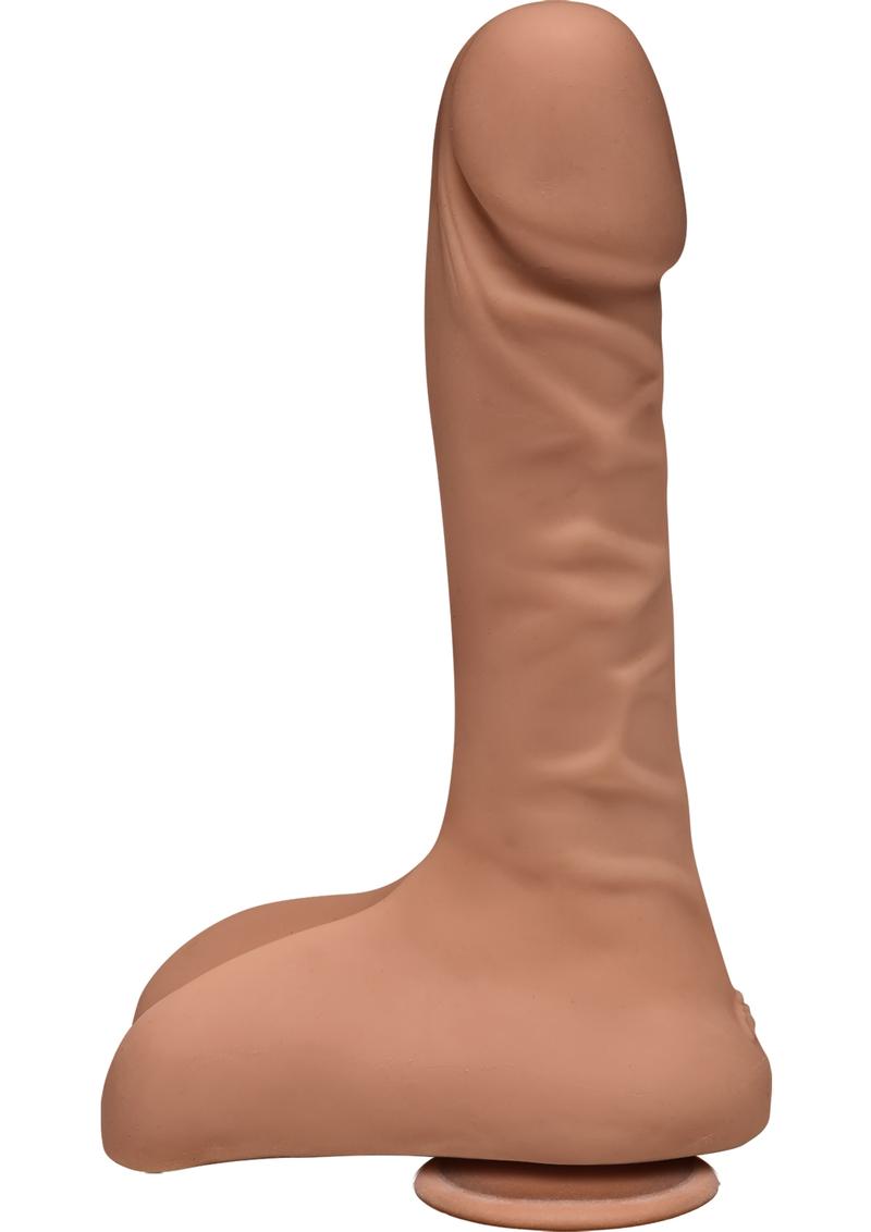 El D Super D Dual Density Ultraskin Realistic Dong con bolas Caramel 9 pulgadas