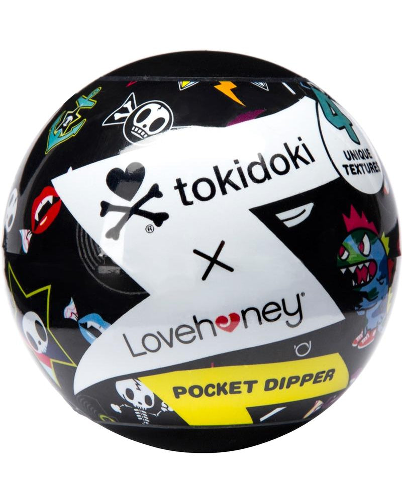 Vaso de placer Tokidoki Pocket Dipper con textura de huesos transparente