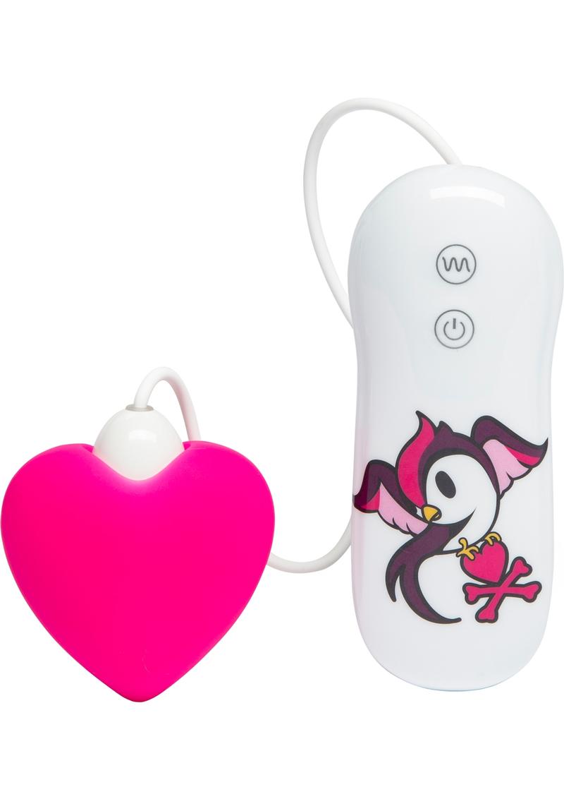 Vibrador para clítoris de silicona con control remoto y cable Tokidoki Swoop Petal, resistente al agua, color rosa