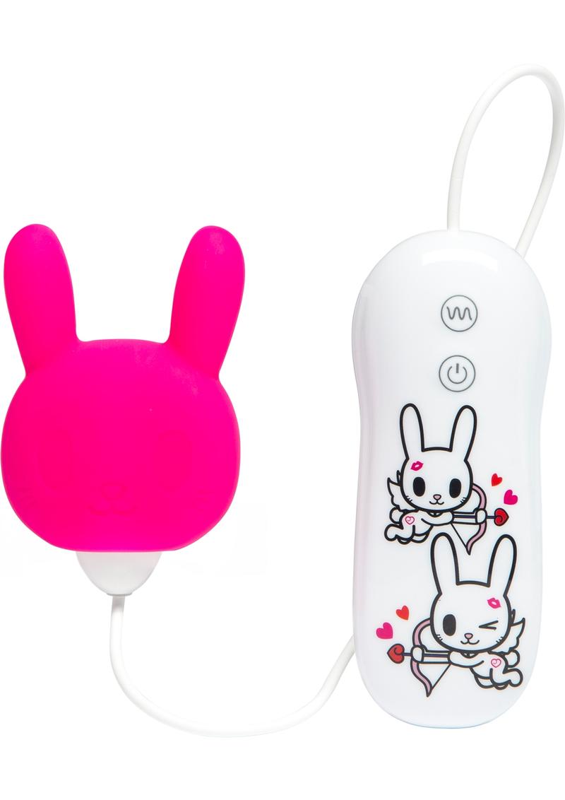 Vibrador con control remoto y cable de silicona para clítoris Tokidoki Honey Bunny Petal Vibe, resistente al agua, color rosa