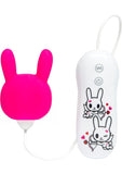 Vibrador con control remoto y cable de silicona para clítoris Tokidoki Honey Bunny Petal Vibe, resistente al agua, color rosa