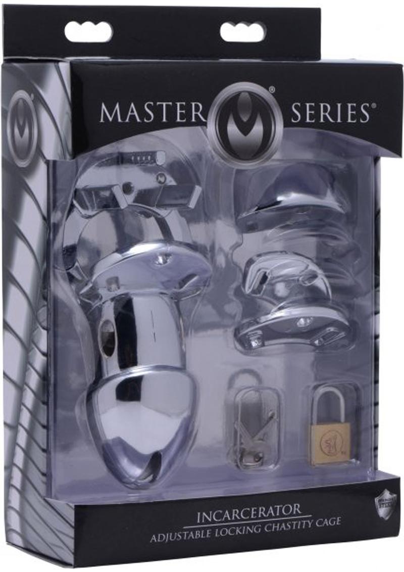 Master Series Incarcerator Adjustable Locking Chastity Cage Stainless Steel