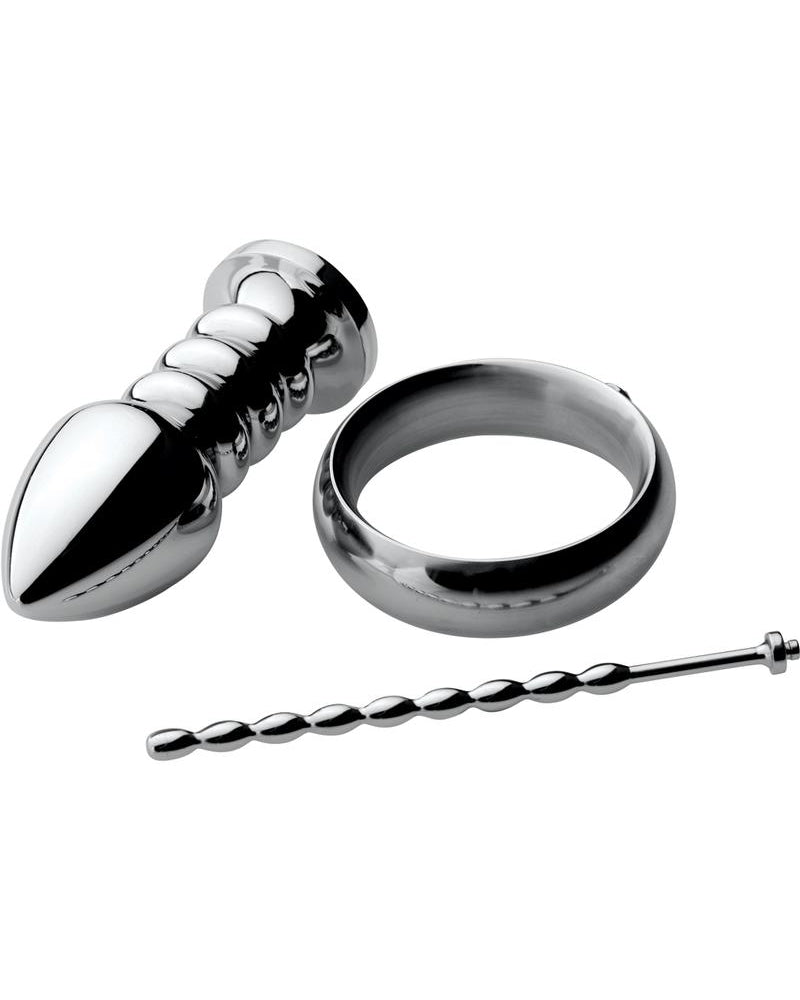 Zeus Electrosex Deluxe Series Voltaic For Him Stainless Steel Male E-Stim Kit