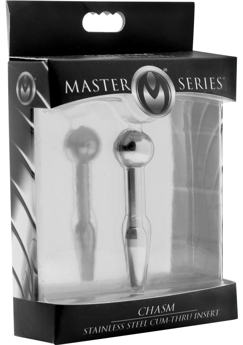 Serie Master Chasm Inserto Cum-Thru de acero inoxidable plateado de 2 pulgadas