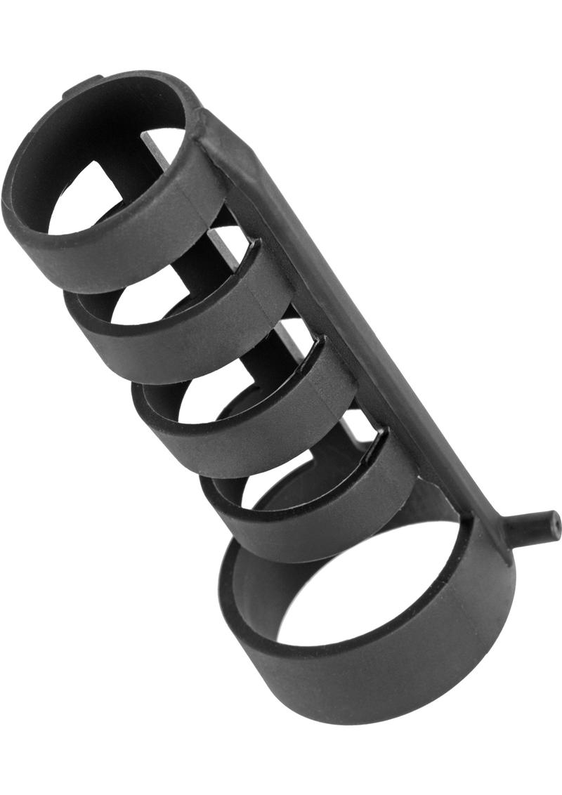 Zeus Electorsex Power Cage E-Stim Cock And Ball Sheath Black