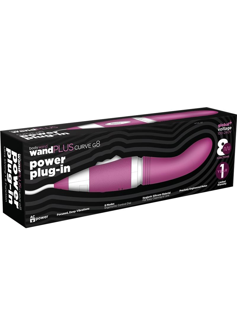 Vibrador Bodywand Wand Plus Curve G8 Power Plug-In de silicona color morado