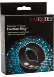 Silicone Tri-Snap Erection Ring Black