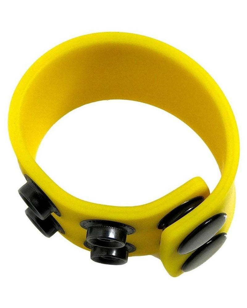 Correa tensora de silicona para bolas Bone Yard con broches, color amarillo, 1,5 pulgadas de ancho
