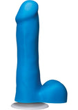 American Pop Rebel Silicone Slim Dong With Balls With Vac-U-Lock Plug Blue 6 Inches