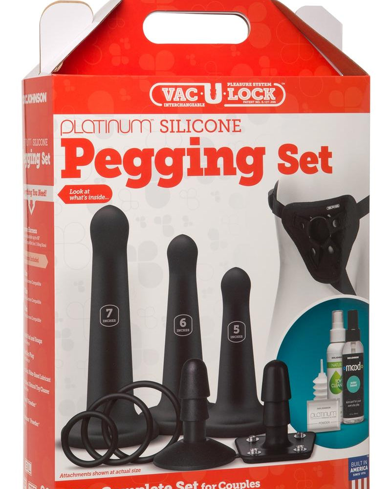 Juego de clavijas de silicona Vac U Lock Platinum en varios tamaños, color negro
