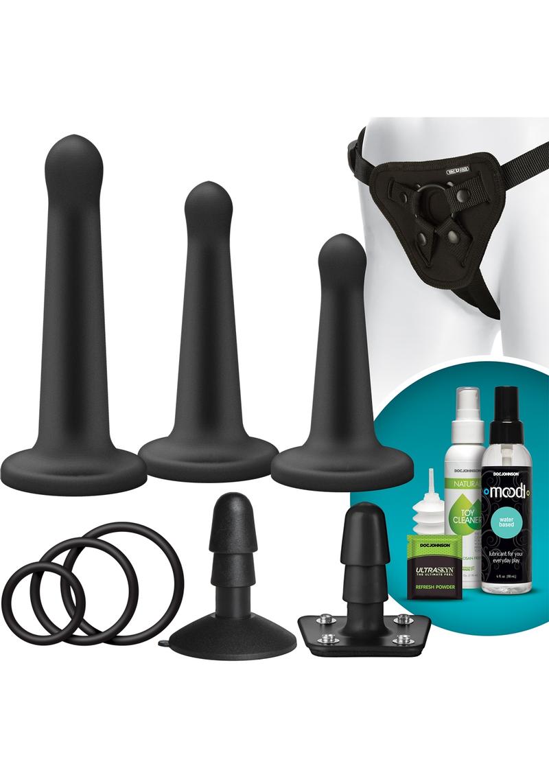 Vac U Lock Platinum Silicone Pegging Set Black Assorted Sizes