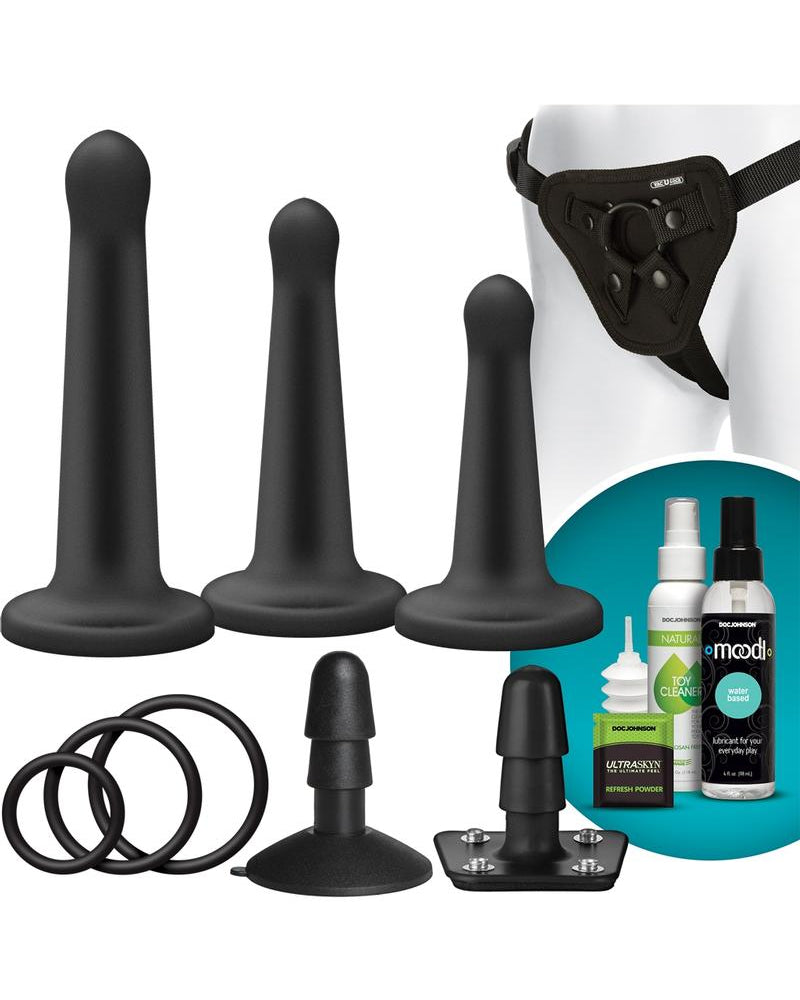 Juego de clavijas de silicona Vac U Lock Platinum en varios tamaños, color negro