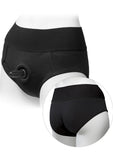 Platinum Edition Vac U Lock Ultra Harness With Plug Briefs Black Large/X-Large 33 To 45 Inch Hips