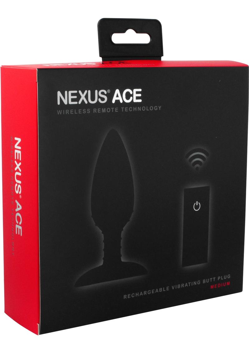 Ace Remote Control Vibrating Plug Medium - Black