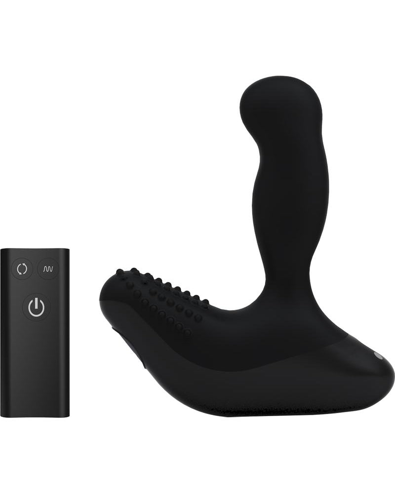 Nexus Revo Stealth USB Recharged Silicone Rotating Prostate Massager With Wireless Remote Control Black
