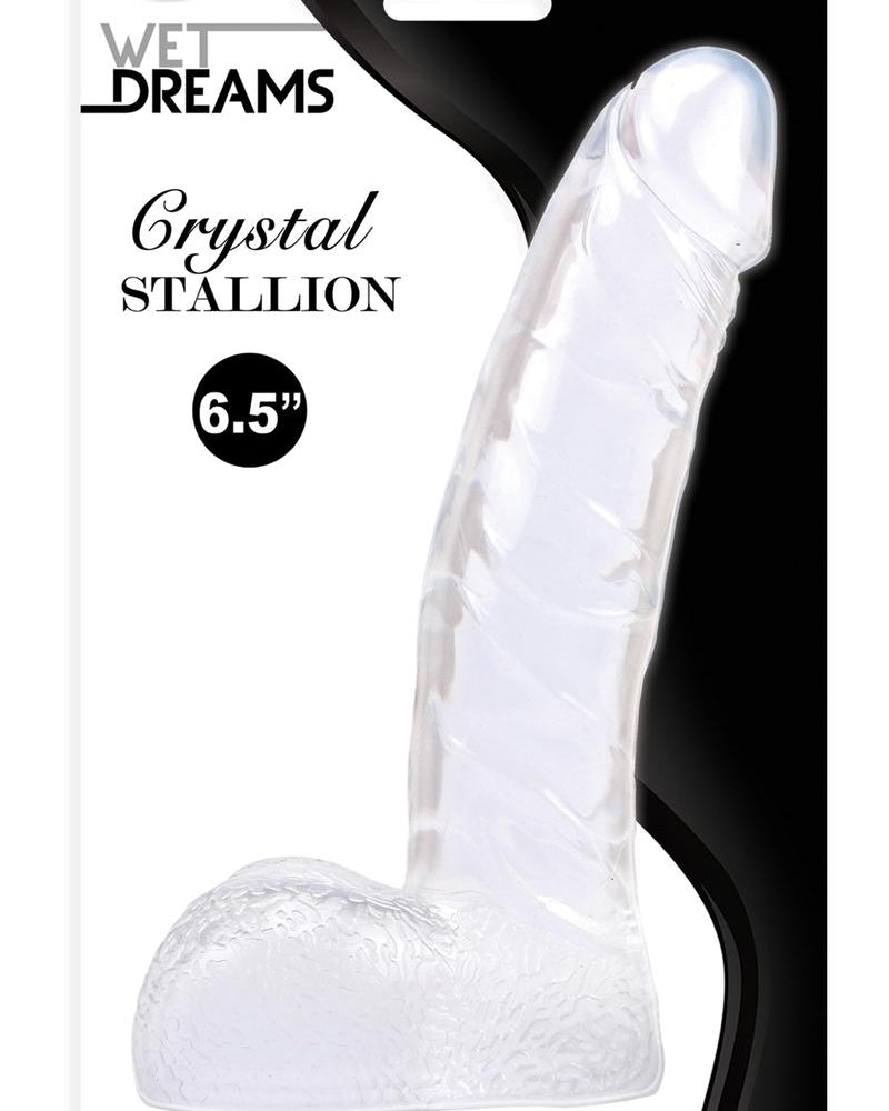 Wet Dreams Crystal Stallion Realistic Dong Clear 6.5 Inches