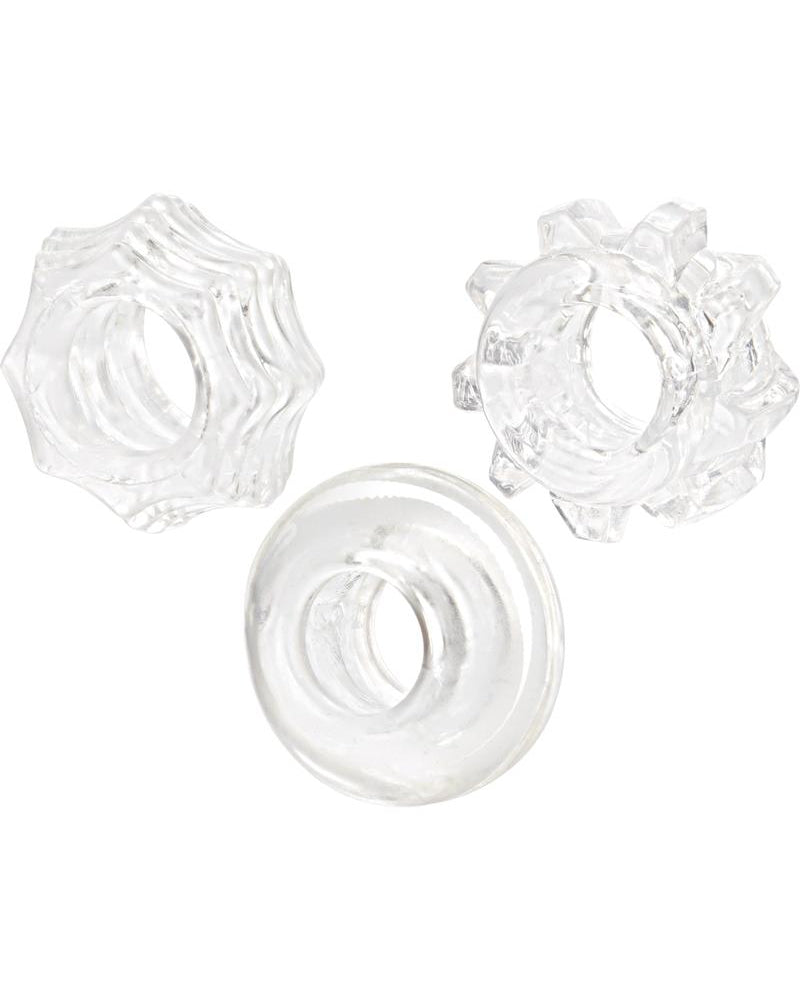 Reversible Cock Ring Set Clear