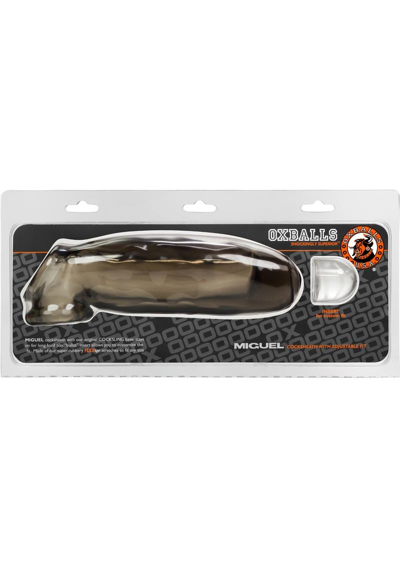 Funda para pene Oxballs Miguel con ajuste ajustable, color humo