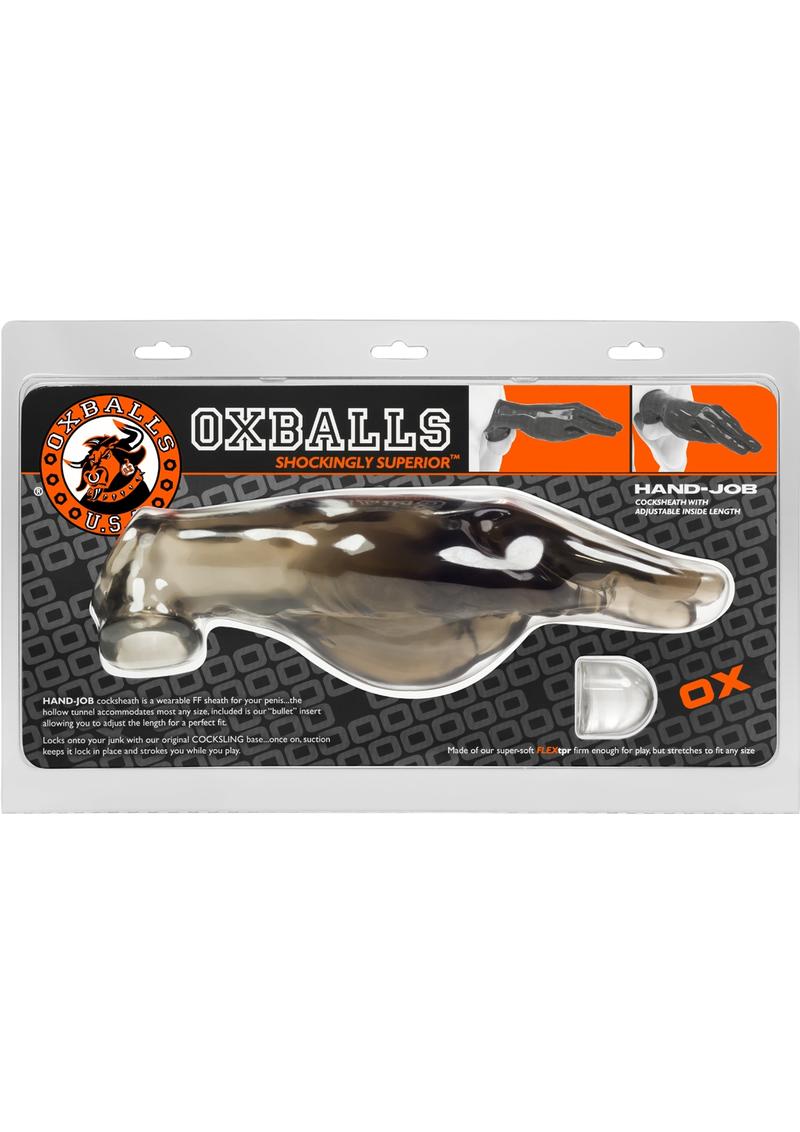 Oxballs Handjob Cocksheath With Adjustable Fit Penis Sleeve Smoke