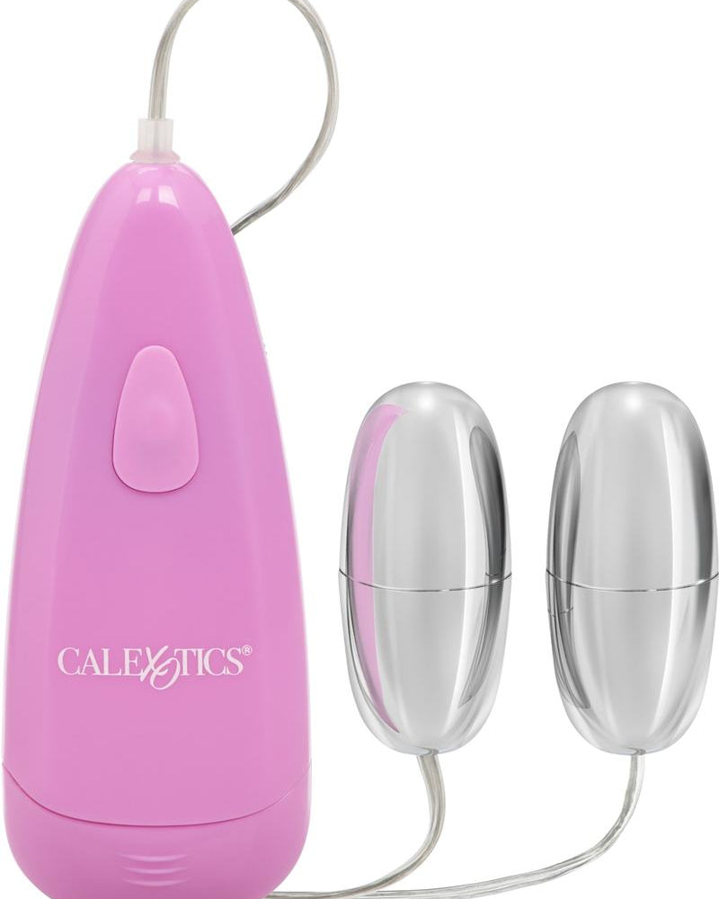 Balas de plata dobles de Pocket Exotics, resistentes al agua, de color rosa