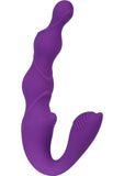 Come Together Strapless USB Rechargeable Silicone Strap-On Waterproof Purple