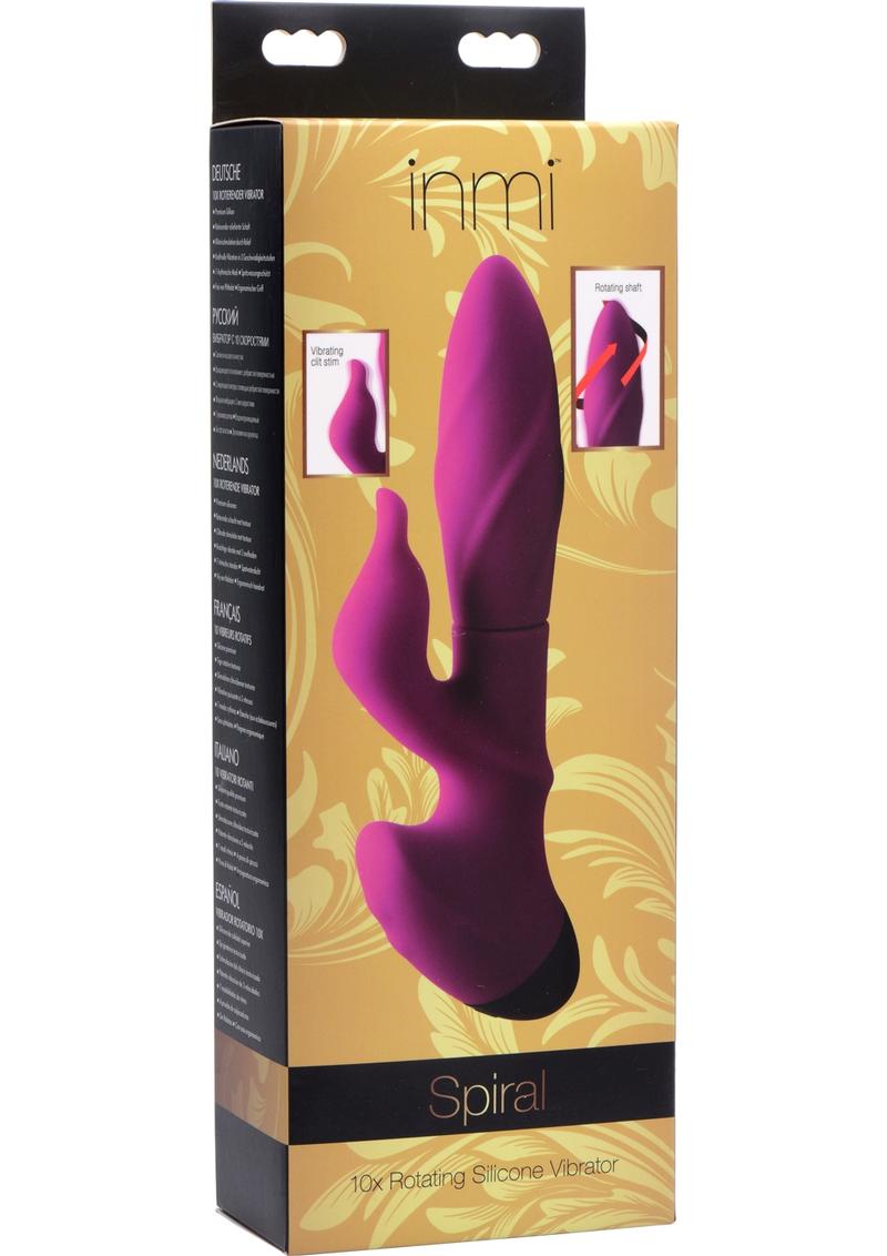 Inmi Sprial 10x Rotating Silicone Vibrator Purple