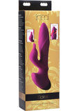 Inmi Sprial 10x Vibrador giratorio de silicona morado