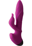 Inmi Sprial 10x Vibrador giratorio de silicona morado