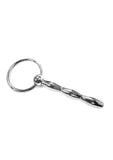 Rouge Ribbed Urethral Probe Stainless Steel 1.9 Inch