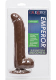 Emperor 10 Function Realistic Silicone Dildo Brown 6.75 Inch