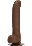 Emperor 10 Function Realistic Silicone Dildo Brown 6.75 Inch