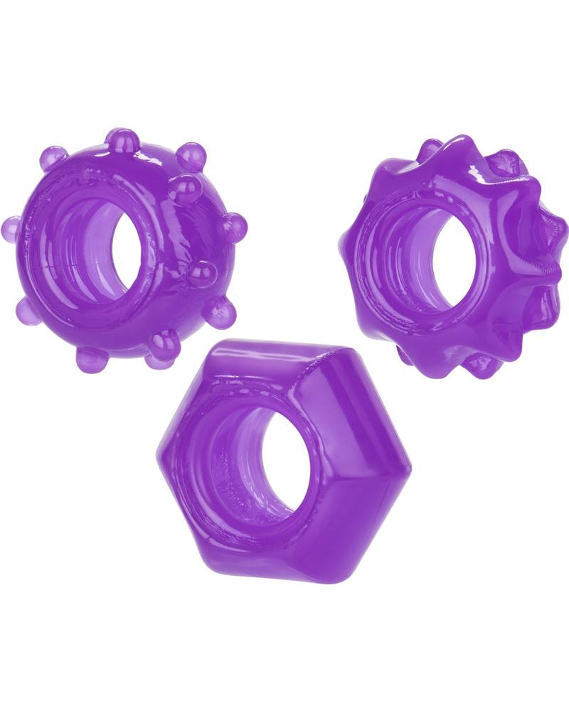 Reversible Cock Ring Set Purple