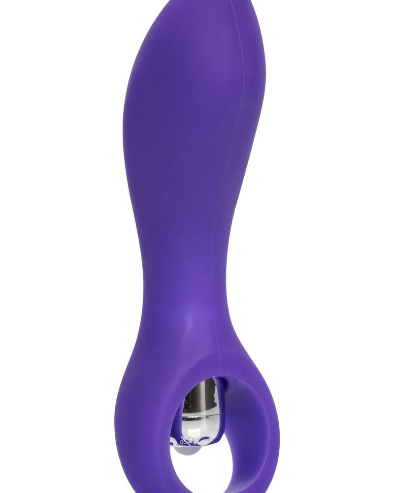 Vibrating Silicone Booty Probe Waterproof Purple