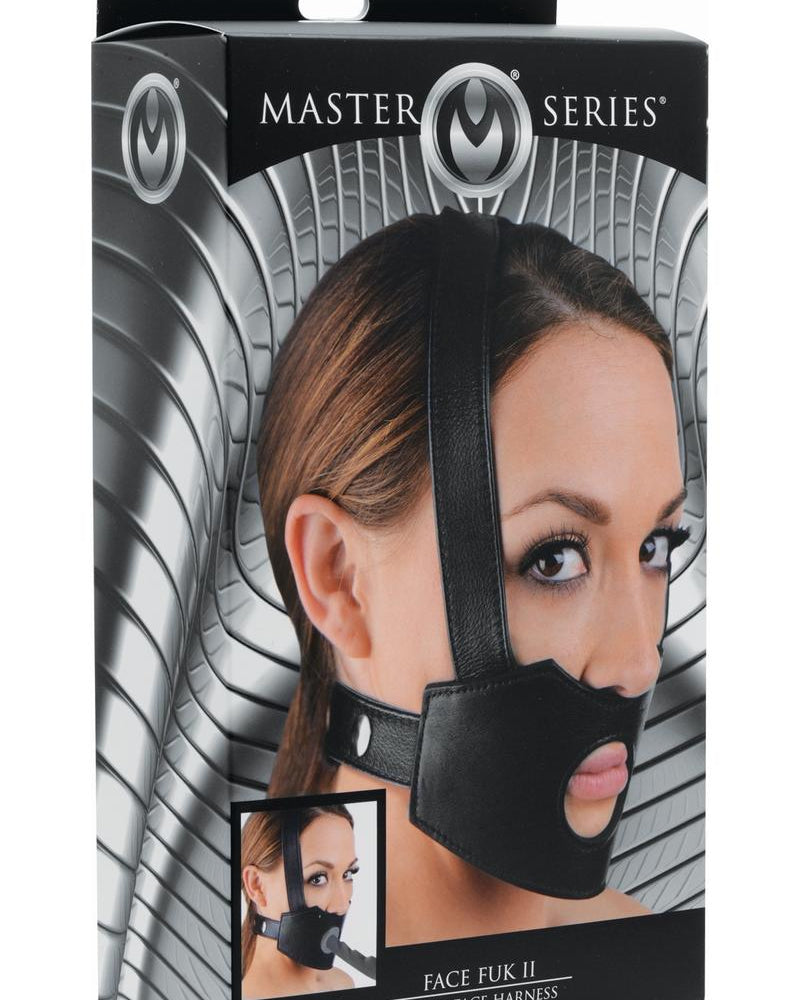 Master Series Face Fuk II Dildo Face Harness Black