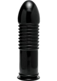 Master Series Enormass Ribbed Plus With Suction Base Black 11 Inch